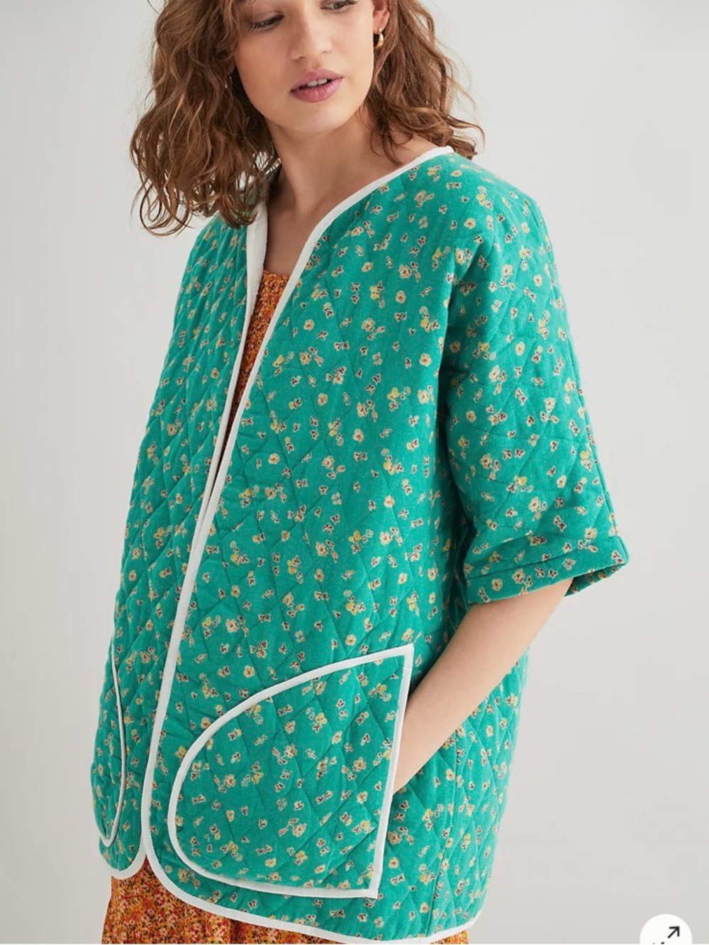 Women's Quilted Green Utility Jacket